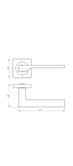 Ручка раздельная K.JK51.LEVEL (LEVEL JK) SSC-16 сатинированный хром