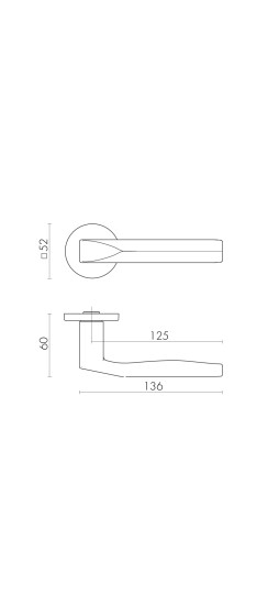 Ручка раздельная R.SLR52.PRIZMA SSG-39 сатинированное золото