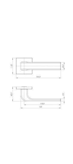 Ручка раздельная K.JS51.FLEX SN-3 матовый никель
