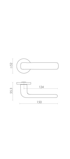 Ручка раздельная R.SLR52.PRIDE SSC-16 сатинированный хром