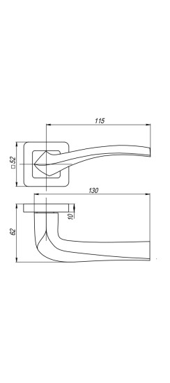 Ручка раздельная K.QR52.VESTA (VESTA QR) SN/CP-3 матовый никель/хром