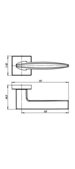 Ручка раздельная K.USQ52.SQUID (SQUID USQ9) SN-3 матовый никель