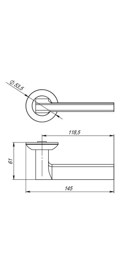 Ручка раздельная R.TL54.BLADE (BLADE TL) SSC-16 сатинированный хром