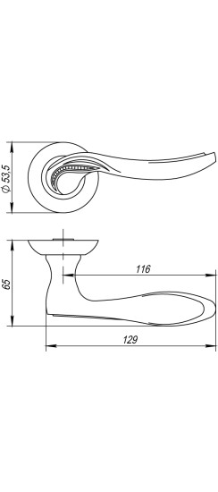 Ручка раздельная R.TL54.ARFA (ARFA TL) CF-17 кофе