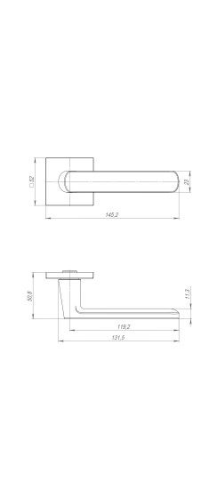 Ручка раздельная K.JS51.NANO (NANO JS) SN-3 матовый никель