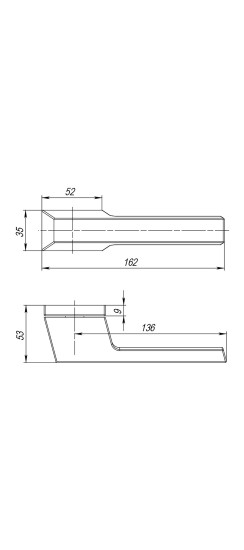 Ручка раздельная K.QSL52.TITAN SN/BL-3 мат.никель/черный
