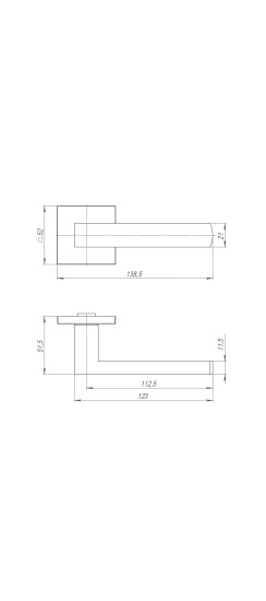 Ручка раздельная K.JS51.OPTIMAL SN-3 матовый никель