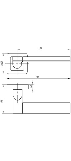 Ручка раздельная K.QR52.GALAXY (GALAXY QR) GR/CP-23 графит/хром