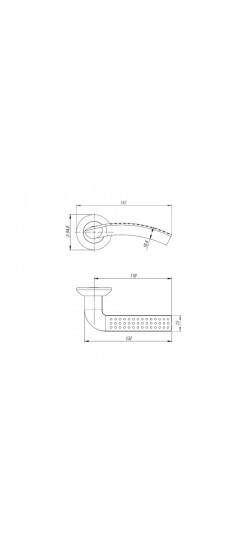 Ручка раздельная R.TL54.LOGICA (LOGICA TL) 105mm SN/CP-3 матовый никель/хром