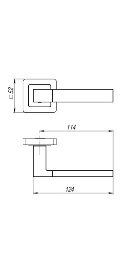 Ручка раздельная K.QL52.STYLE (STYLE QL) GR/CP-23 графит/хром