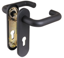 Ручка дверная FP.DH172.0433 NE (DH-0433 NE) (9x140) с пружиной BL-24 черный