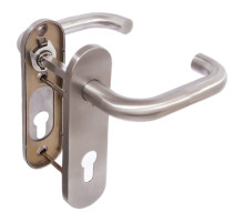 Ручка дверная FP.DH72.0433 SS 201 (DH-0433 SS 201) с пружиной,нержавейка 201, квадрат 9x140 мм