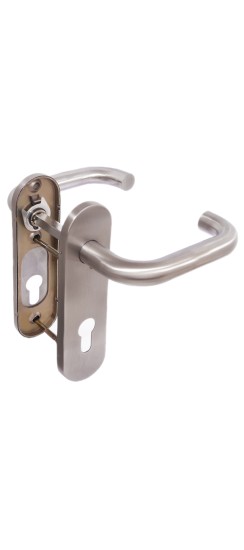 Ручка дверная FP.DH72.0433 SS 201 (DH-0433 SS 201) с пружиной,нержавейка 201, квадрат 9x140 мм