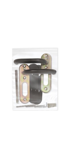 Ручка дверная FP.DH72.0433 SS 201 BLACK с пружиной, нержавейка 201, черный, квадрат 9x140 мм