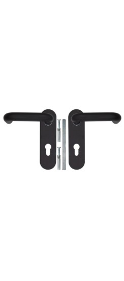 Ручка дверная FP.DH172.0433 NE (DH-0433 NE) (9x140) с пружиной BL-24 черный