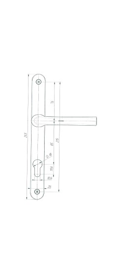 Ручка дверная на планке РФ1-85.25 (85 мм) белый