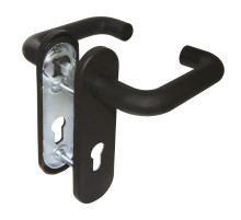 Ручка дверная FP.DH172.0433 NE (DH-0433 NE) (9x130) с пружиной BL-24 черный