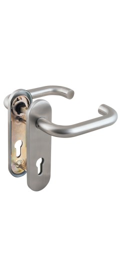 Ручка дверная FP.DH72.0433 SS 304 (DH-0433 SS 304) с пружиной,нержавейка 304, квадрат 9x140 мм