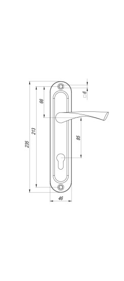 Ручка на планке HANDLE90.CRONA.18-85 (P90 8518 CRONA) СP хром