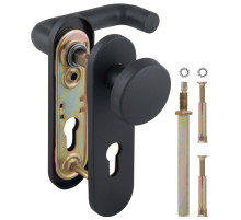 Ручка дверная FP.DH72.043P-KNOB NE (DH-043P-KNOB NE), нейлон, квадрат 9x90 мм, BL-24 черный