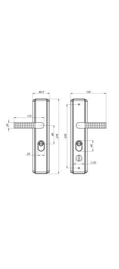 Ручка на планке P.UNI.CH-6602 универсальная усиленная