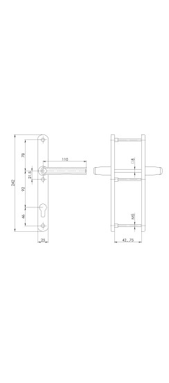 Ручка на планке HANDLE.92.25.67-75 RAL 9016
