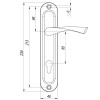 Ручка на планке HANDLE90.CRONA.18-85 (P90 8518 CRONA) AB бронза