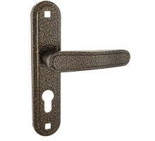 Ручка дверная на планке РФ1-55/03А (бронза антик)