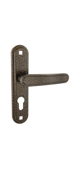 Ручка дверная на планке РФ1-55/03А (бронза антик)