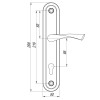 Ручка на планке HANDLE90.CRONA.04-85 (P90 8504 CRONA) CP хром