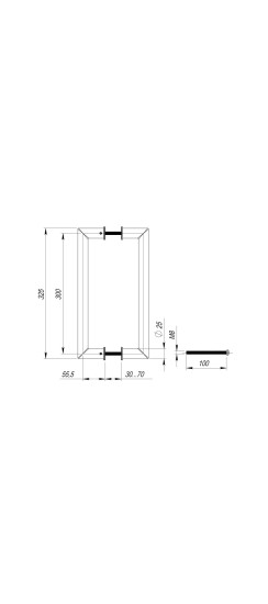 Ручка-скоба PULL.PH25/300.23 INOX 304 (PH-23-25/300-INOX )