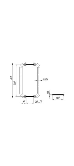 Ручка-скоба PULL.PH25/300.21 INOX 201 (PH-21-25/300-INOX)