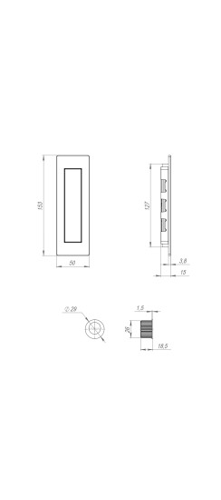 Ручка для раздвижных дверей SH.URB153.010 (SH010 URB) BB-17 коричневая бронза