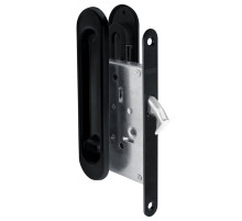 Защелка с ручками для раздвижных дверей SH.SL152.KIT011-BK (Soft LINE SL-011) BL-24 черный