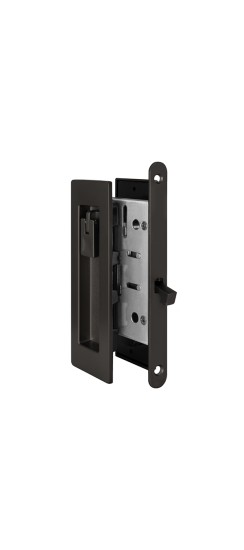 Защелка с ручками для раздвижных дверей SH.URB153.KIT011-BK (SH011 URB) BPVD-77 вороненый никель