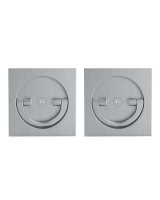 Ручка поворотная для раздвижных дверей SH.QUADRO55.BK8х2 MWSC-33 итальянский тисненый