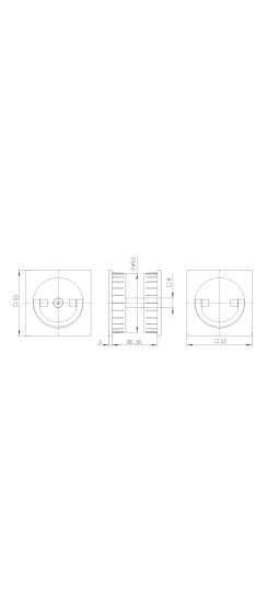 Ручка поворотная для раздвижных дверей SH.QUADRO55.BK8х2 MWSC-33 итальянский тисненый
