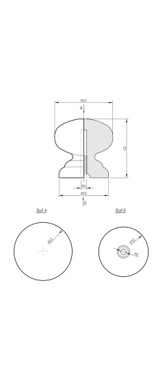 Ручка-кнопка Палисандр