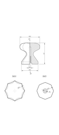 Ручка-кнопка фигурная Орегон