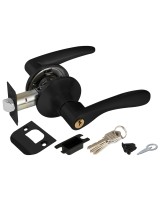Ручка защелка DK620 BL-ET (6020 BL-E) (кл./фик.) черный