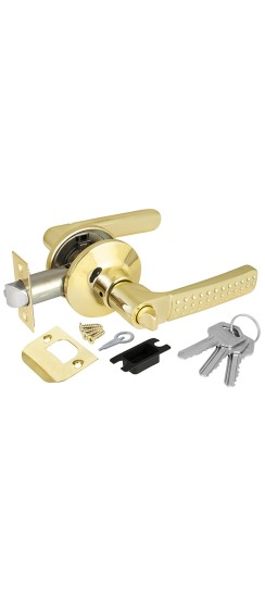 Ручка защелка DK626 PB-ET (6026 PB-E) (кл./фик.) золото