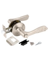 Ручка защелка DK633 SN-BK (6033 SN-B) (фик.) мат. никель