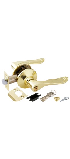 Ручка защелка DK630 PB-ET (6030 PB-E) (кл./фик.) золото