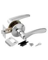 Ручка защелка DK620 CP-BK (6020 CP-B) (фик.) хром