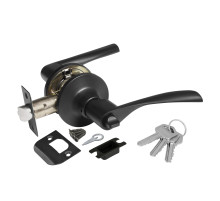 Ручка защелка DK610 BL-ET (6010 BL-E) (кл./фик.) черный