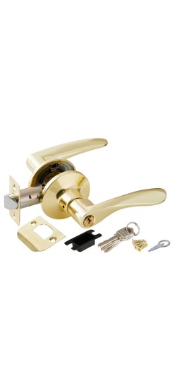 Ручка защелка DK620 PB-ET (6020 PB-E) (кл./фик.) золото