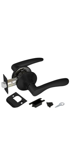 Ручка защелка DK620 BL-PS (6020 BL-P) (без фик.) черный