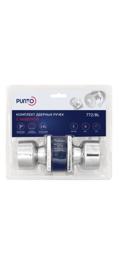 Ручка защелка DK772/BL CP-ET (кл./фик.) хром