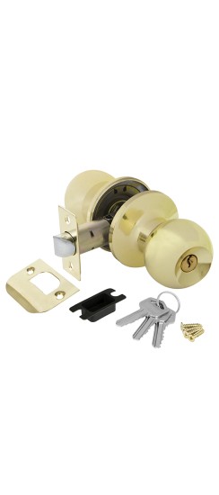 Ручка защелка DK682 PB-ET (6082 PB-E) (кл./фик.) золото