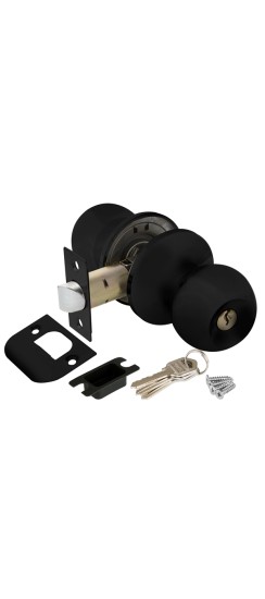 Ручка защелка DK682 BL-ET (6082 BL-E) (кл./фик.) черный